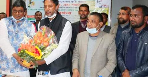 বঙ্গবন্ধু ফাউন্ডেশন ভারত কমিটির সভাপতি শামীমকে সংবর্ধনা