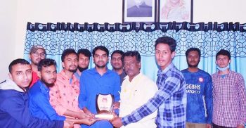 পলাশবাড়ী পৌর মেয়র বিপ্লবকে সংবর্ধনা