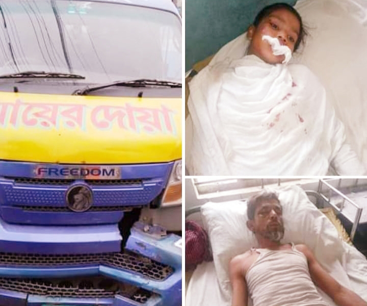 পলাশবাড়ীতে পিকআপের ধাক্কায় শিক্ষার্থীসহ আহত-৫