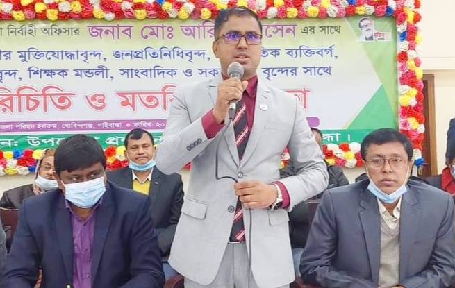 নবাগত উপজেলা নির্বাহী অফিসারের সাথে সুধিজনের পরিচিতি ও মতবিনিময় 