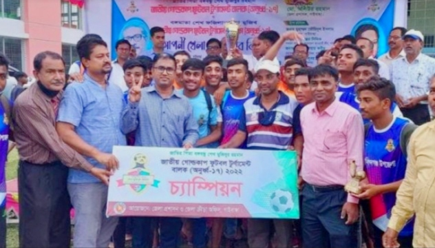 বঙ্গবন্ধু শেখ মুজিবুর রহমান জাতীয় গোল্ডকাপ ফুটবল টুর্নামেন্টে গোবিন্দগঞ্জ দল চ্যাম্পিয়ন