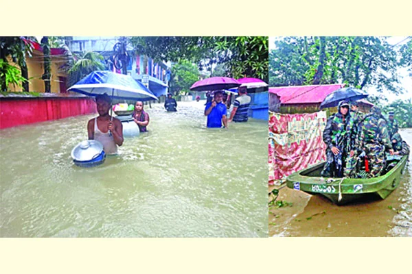 শত বছরের রেকর্ড ভাঙা বন্যা; চরম দুর্ভোগে বানভাসী মানুষ