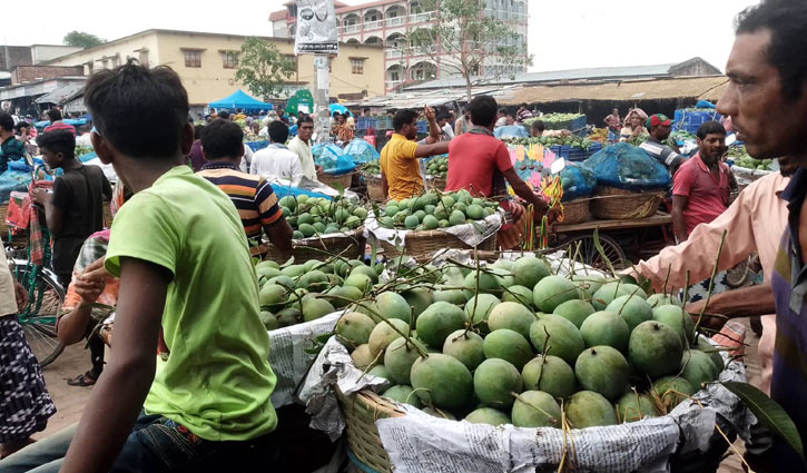 কানসাট বাজারে প্রতিদিন বিক্রি হচ্ছে ৩৫ কোটি টাকার আম