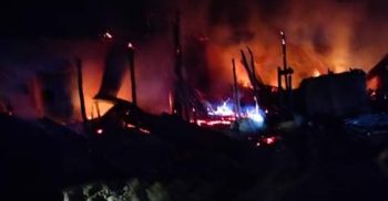 বাহুবলে অগ্নিকাণ্ডে ৫টি বসত ঘর পুড়ে ছাই