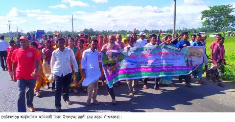 গোবিন্দগঞ্জে আন্তর্জাতিক আদিবাসী দিবস পালিত