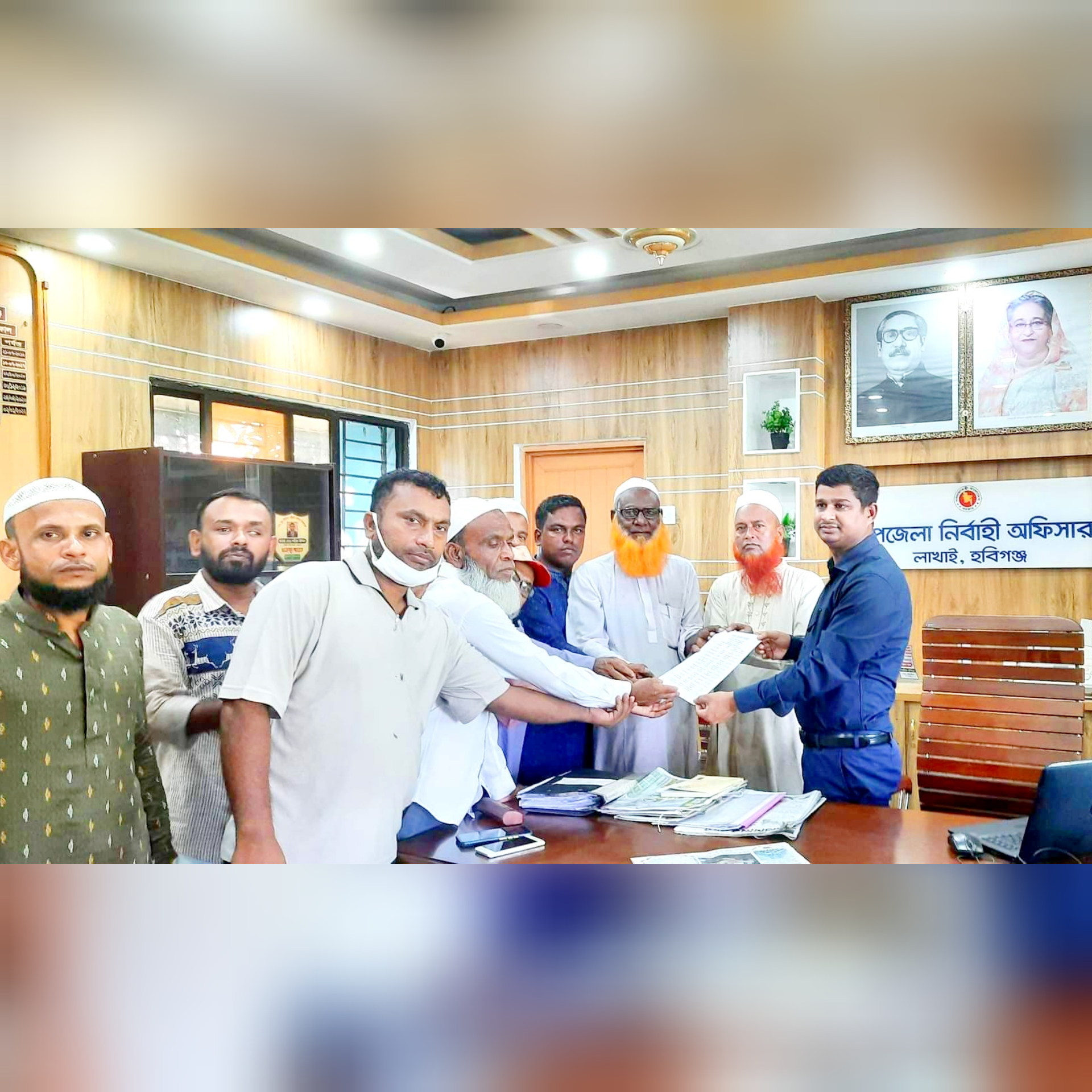 লাখাইয়ে ইউএনওর সঙ্গে রিপোর্টার্স  ইউনিটির সাংবাদিকদের সৌজন্য সাক্ষাৎ