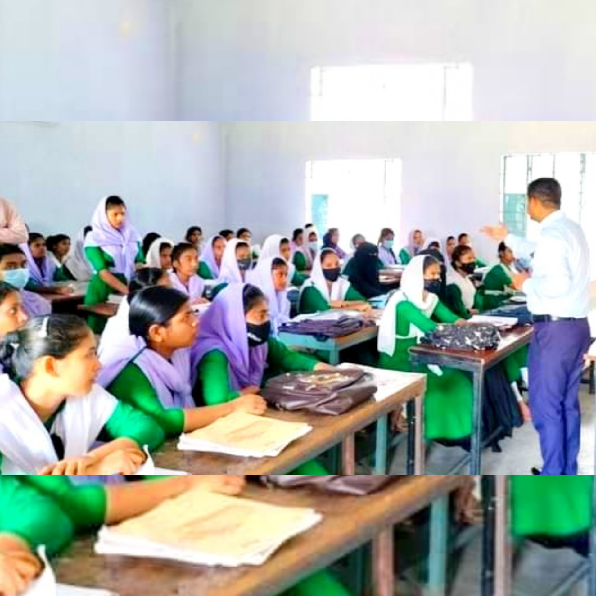 লাখাইয়ে বুল্লা সিংহগ্রাম উচ্চ বালিকা বিদ্যালয় পরিদর্শনে ইউএনও