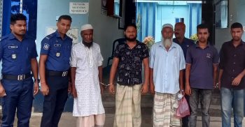 লাখাইয়ে পিতা পুত্রসহ গ্রেপ্তার ৫