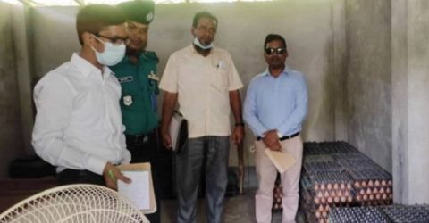 বেশি দামে ডিম বিক্রি, দুই ব্যবসায়ীর জরিমানা