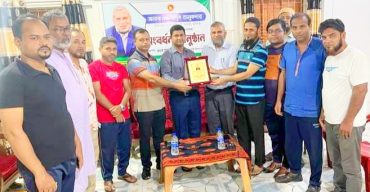 লাখাইয়ে মৎস্য কর্মকর্তা ইদ্রিছ তালুকদের বিদায় সংবর্ধনা দিল অফিসার্স ক্লাব