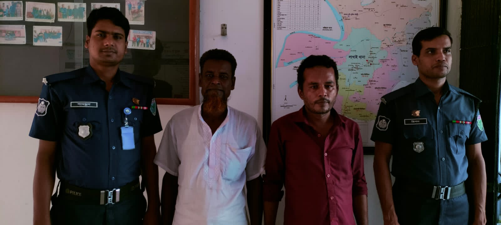 লাখাইয়ে নিয়মিত মামলার আসামী সহ গ্রেপ্তার ২