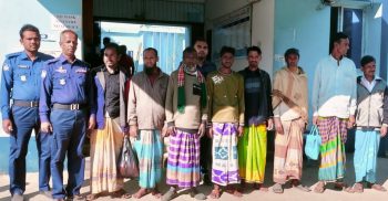 লাখাইয়ে পুলিশের বিশেষ অভিযানে গ্রেপ্তার ৯