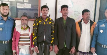 লাখাইয়ে পুলিশের অভিযানে ৪ জুয়াড়ী গ্রেপ্তার
