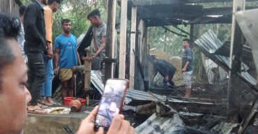 লাখাইয়ে অগ্নিকান্ডে বসত ঘর পুড়ে ছাই