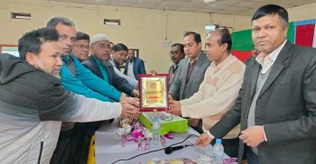 লাখাইয়ে শিক্ষা কর্মকর্তা মজনুর রহমানের বিদায় সংবর্ধনা অনুষ্টিত