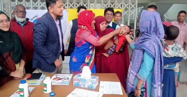 লাখাইয়ে ভিটামিন-এ ক্যাপসুল খাওয়ানের উদ্বোধন