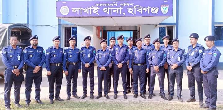 লাখাই থানা পরিদর্শনে অতিরিক্ত পুলিশ সুপার