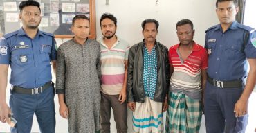 লাখাইয়ে সরঞ্জামাদিসহ চার জুয়াড়ি গ্রেপ্তার