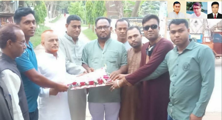 বাহুবলে আওয়ামীলীগ  নেতাদের উপজেলা কৃষকলীগের ফুলেল শুভেচ্ছা