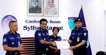 সিলেট বিভাগের শ্রেষ্ঠ ওসি চুনারুঘাট থানার রাশেদুল হক