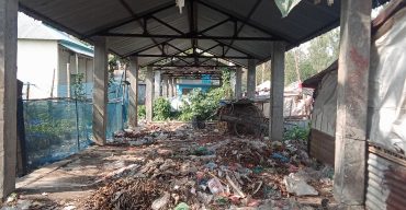 ৪০ লাখ টাকার মাল্টিপারপাস শেড এখন ময়লা আবর্জনার ভাগাড়ে পরিণত