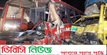 গাইবান্ধায় বাস-ট্রাক মুখোমুখি সংঘর্ষে নিহত ৩
