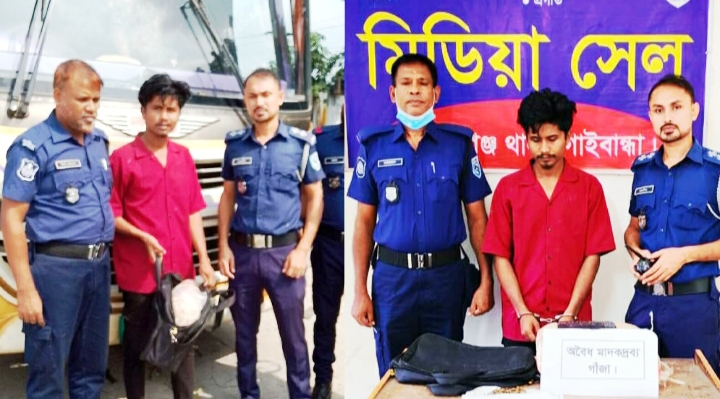 গোবিন্দগঞ্জে যাত্রীবাহী বাসে তল্লাশি, ৫ কেজি গাঁজাসহ যুবক আটক